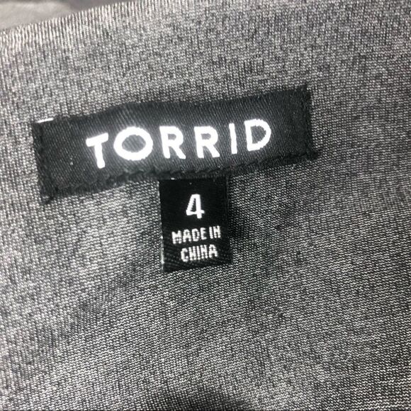Torrid Grey Military Button Blazer Ponte Fitted Jacket Size 4x - Picture 6 of 7